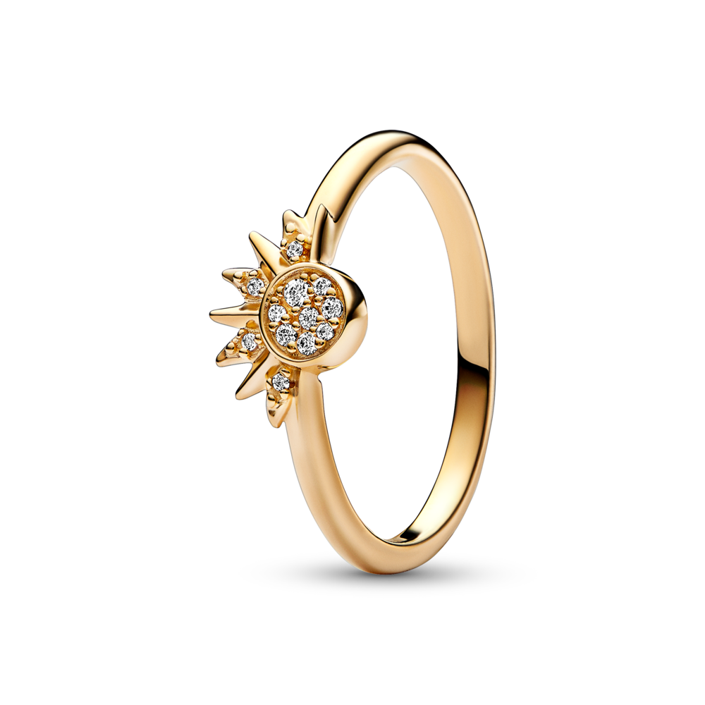 Une bague solaire céleste et étincelante