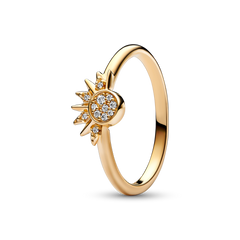 Une bague solaire céleste et étincelante