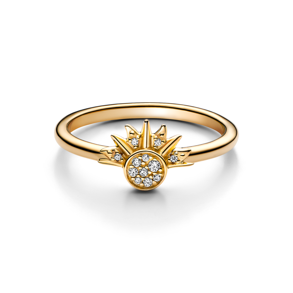 Une bague solaire céleste et étincelante