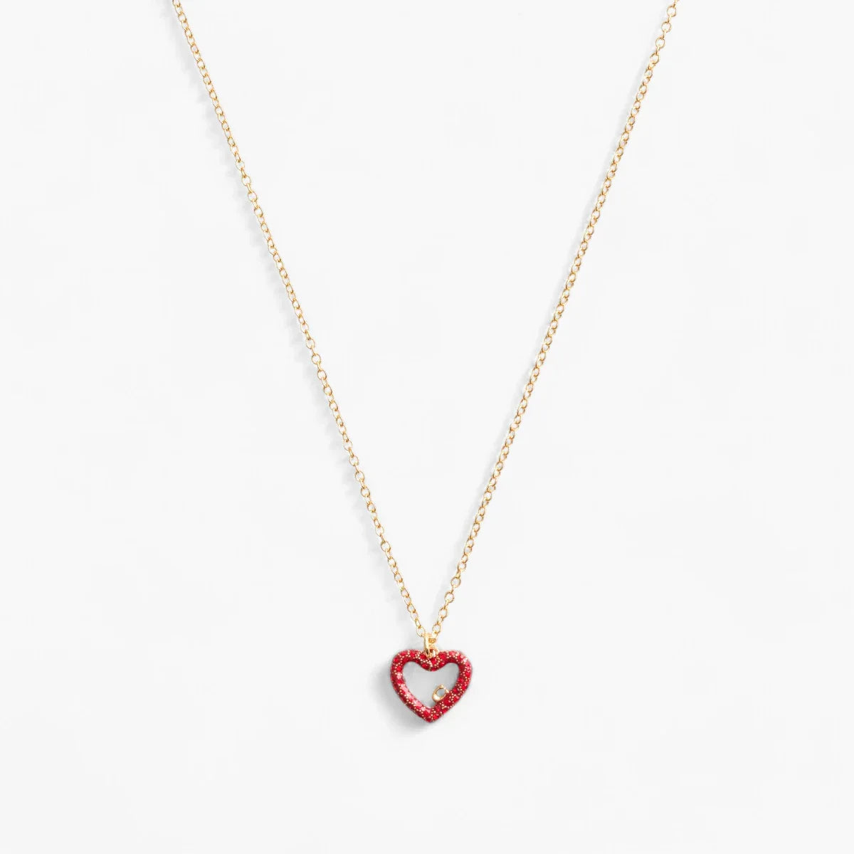 Ensemble de bijoux collier et boucles d'oreilles pendentif coeur pavé