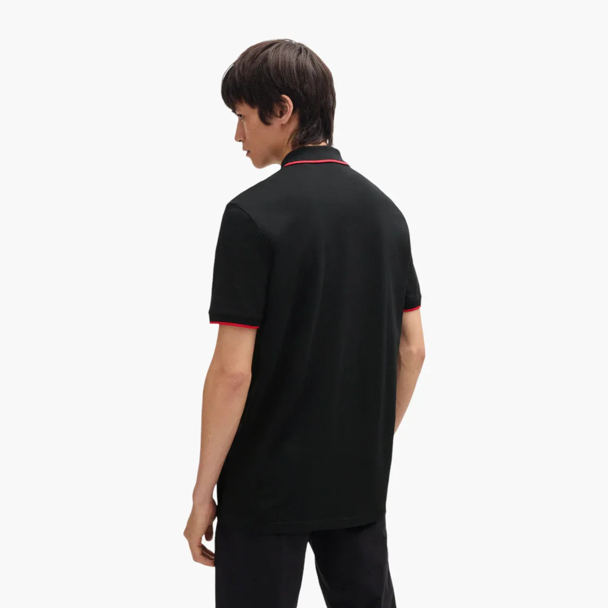 Slim-Fit-Poloshirt aus Stretch-Baumwolle mit aufgedrucktem Logo