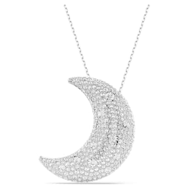 Luna pendant
Moon, White, Rhodium plated