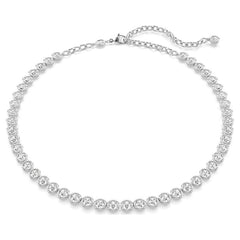 Collier Imber Tennis, Coupe ronde, Blanc, Métal rhodié