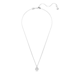 Meteora pendant, White, Rhodium plated