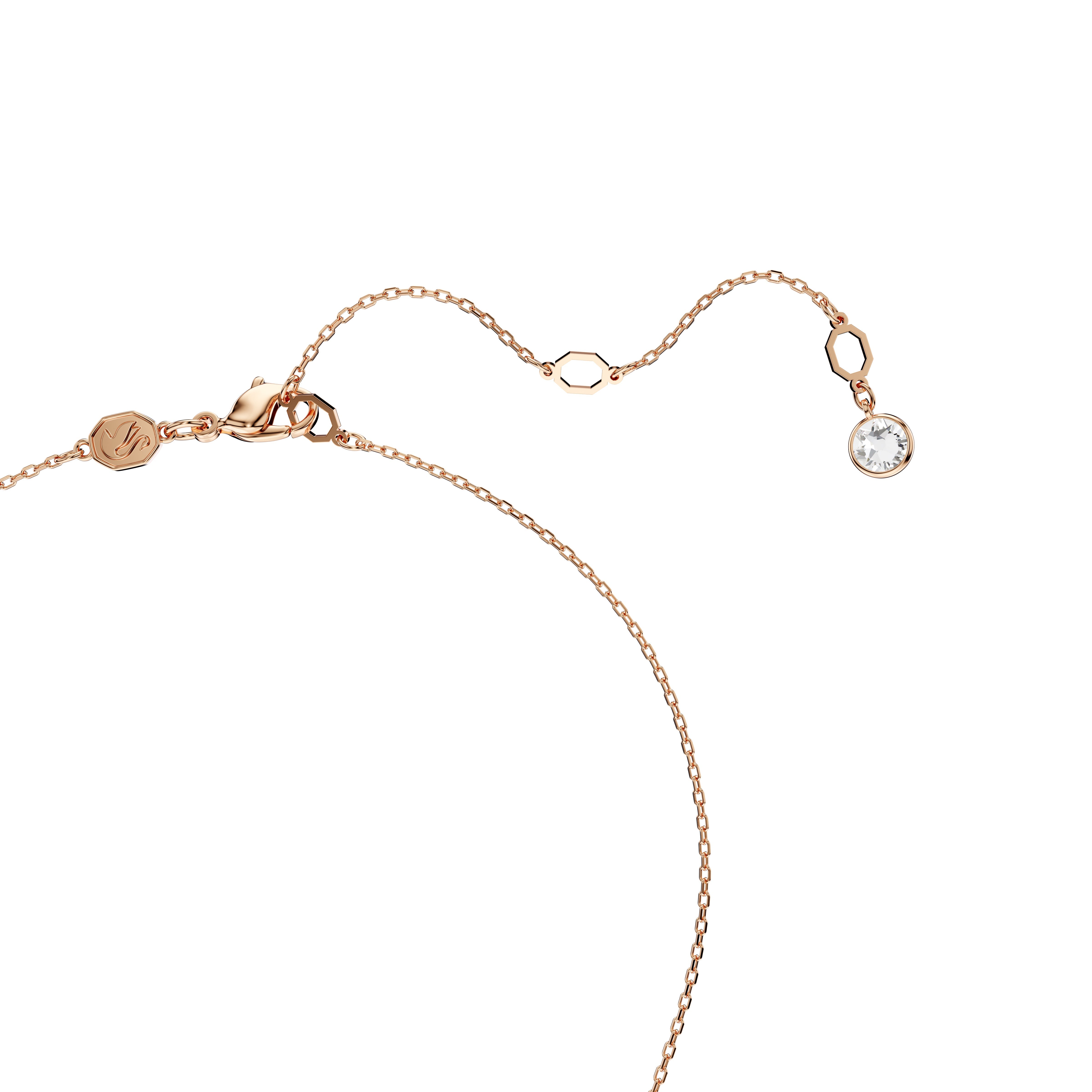 Meteora set, White, Rose gold-tone plated