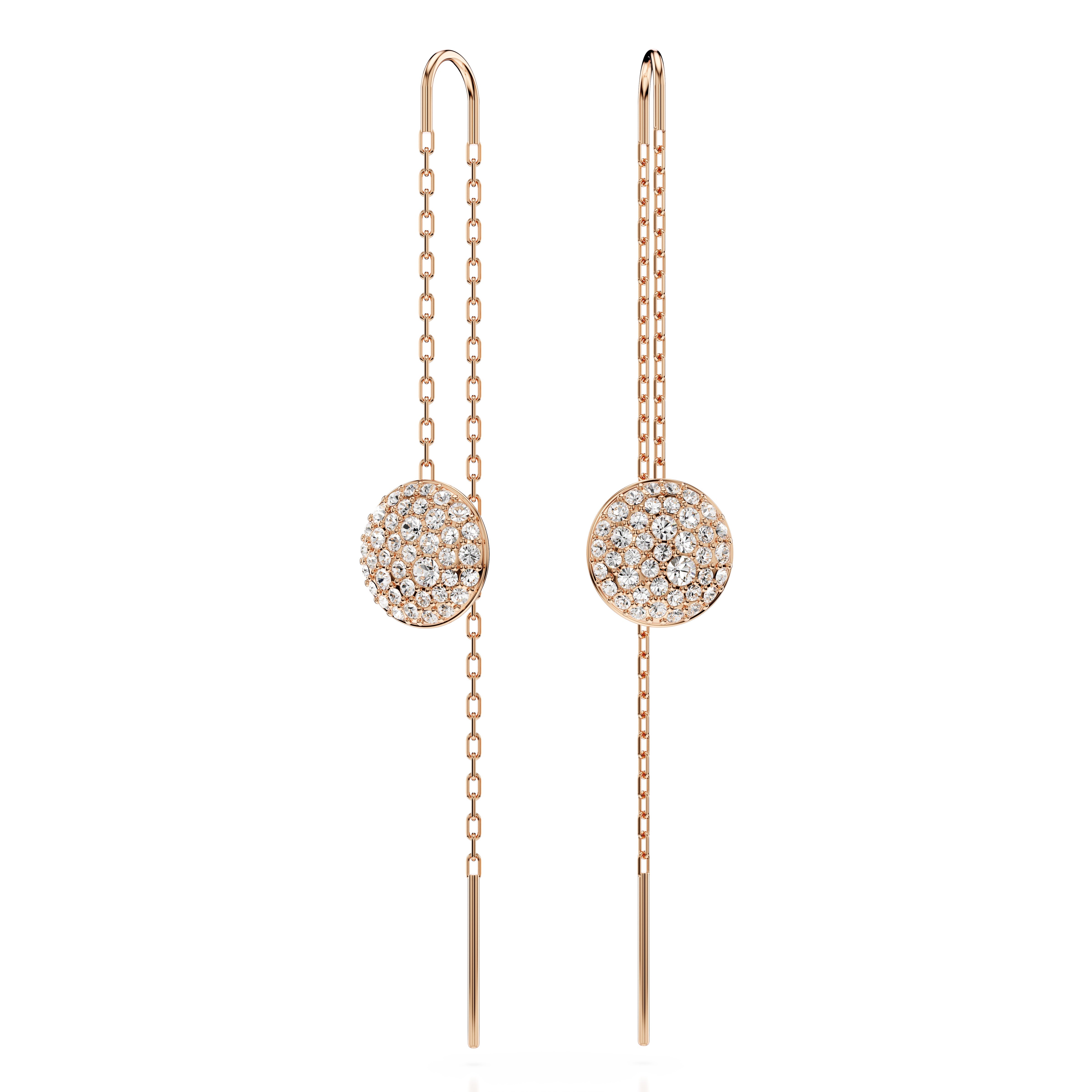 Meteora set, White, Rose gold-tone plated