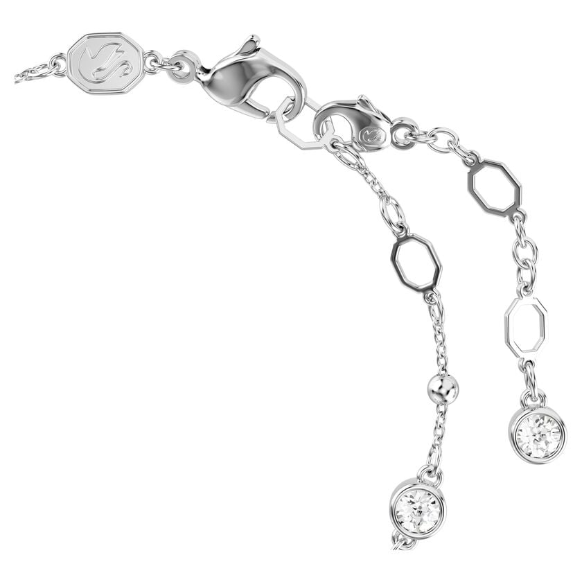 Bracelet Imber, taille ronde, blanc, rhodié