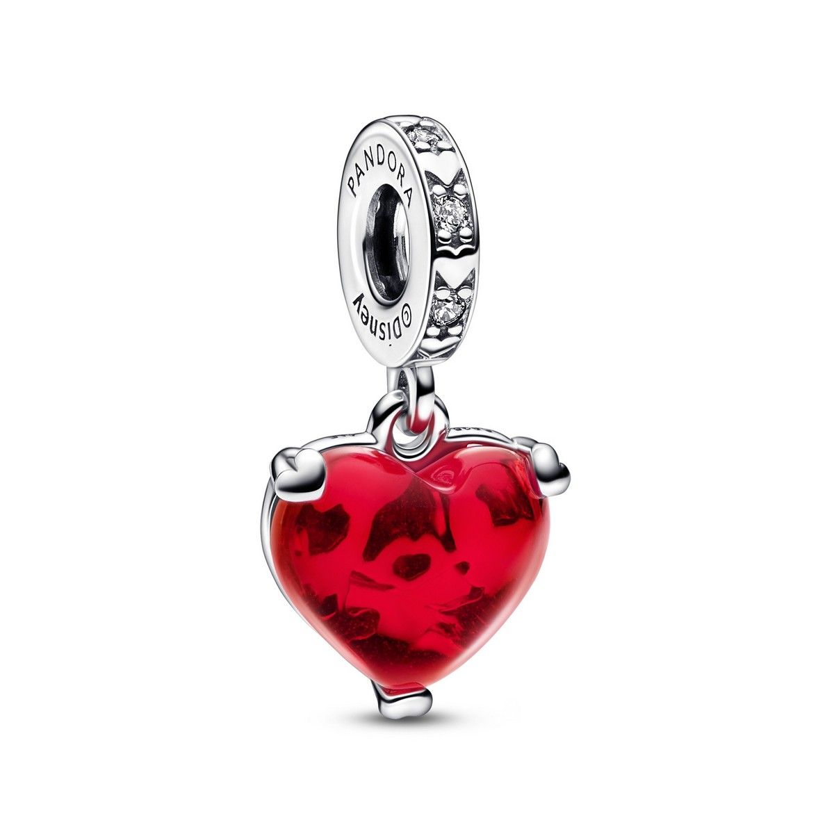 Pandora Disney Mickey & Minnie Mouse Kiss Roter Muranoglas-Anhänger 792522C01