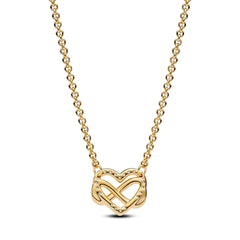 Collier PND Infinity Heart plaqué or 14 carats avec zircons cubiques 362666C01