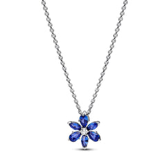 Collier PND argent avec zircone bleue et blanche 392387C02