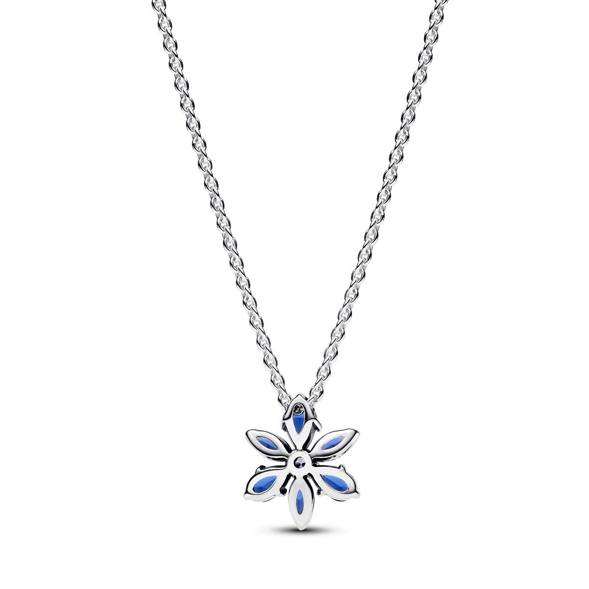 Collier PND argent avec zircone bleue et blanche 392387C02