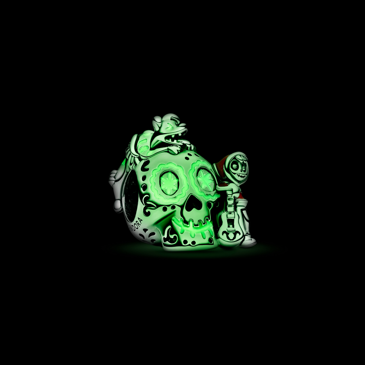 Pandora-Bedel Disney Pixar Coco Miguel & Dante Skull Glow-in-the-Dark 792817C01