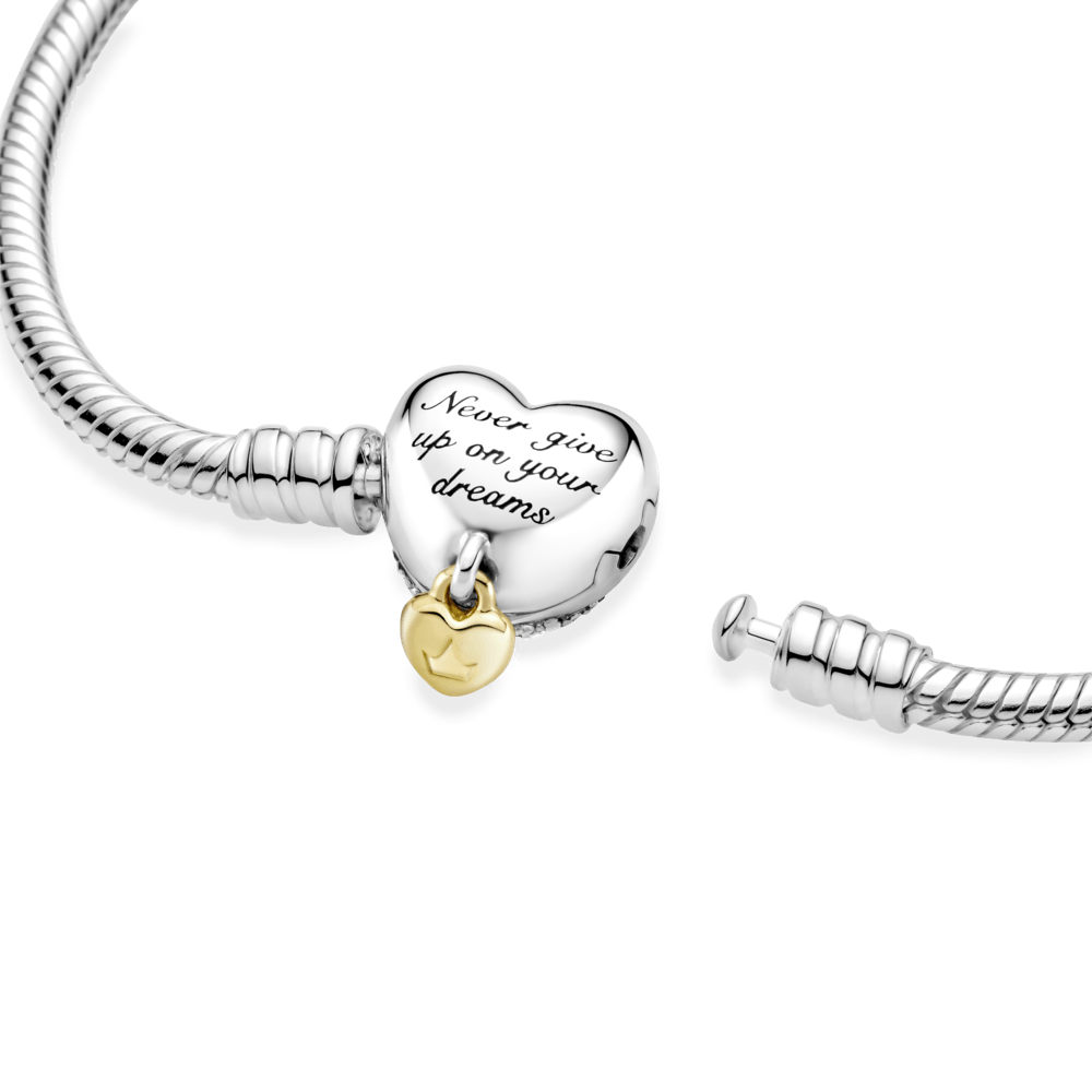 Disney Pandora Moments Schlangenkettenarmband mit Herzverschluss