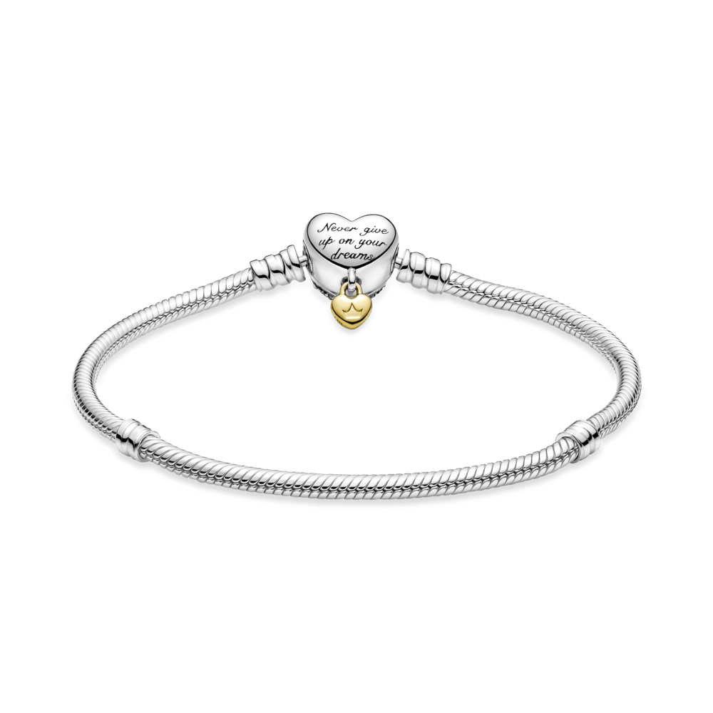 Disney Pandora Moments Schlangenkettenarmband mit Herzverschluss