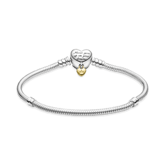 Disney Pandora Moments Schlangenkettenarmband mit Herzverschluss