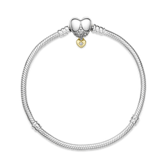 Disney Pandora Moments Schlangenkettenarmband mit Herzverschluss