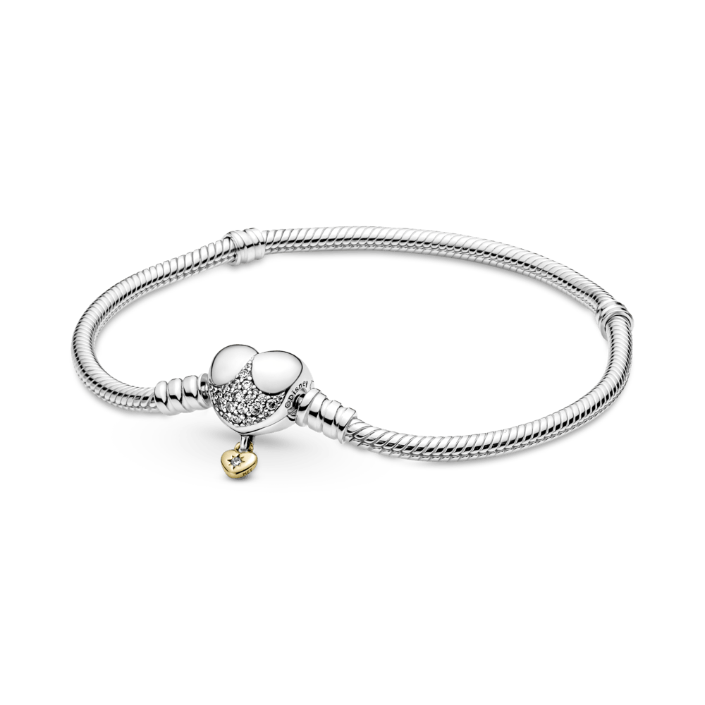 Disney Pandora Moments Schlangenkettenarmband mit Herzverschluss