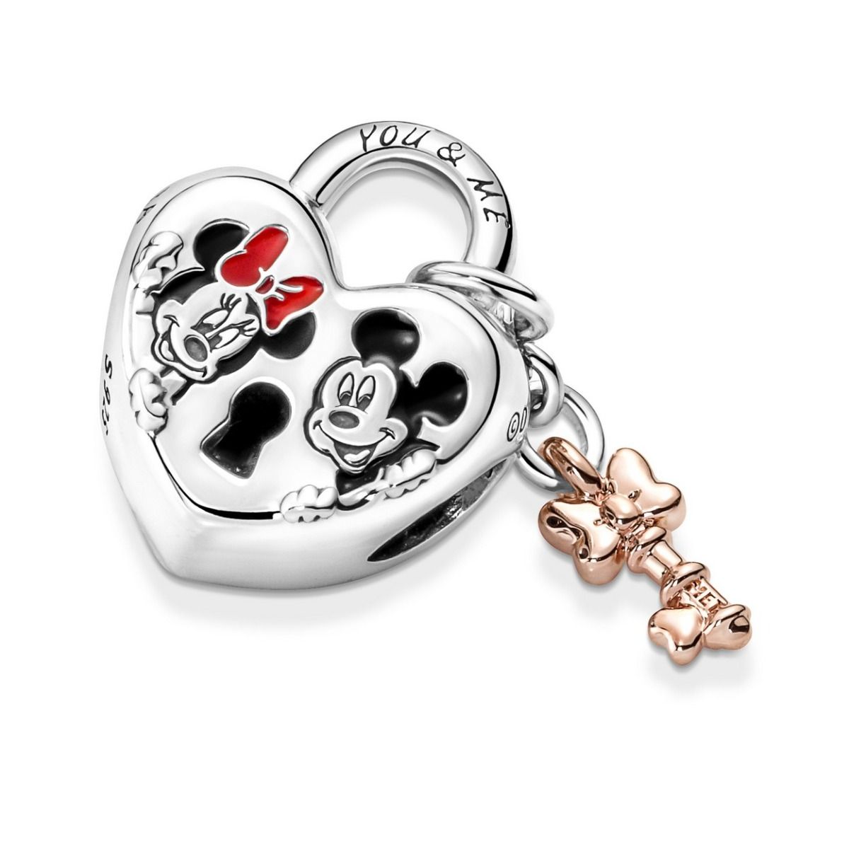 PND Disney Mickey Mouse et Minnie Mouse Cadenas Charm 780109C01