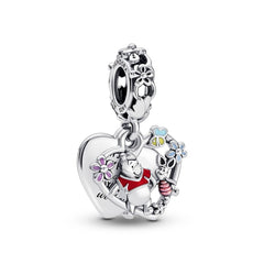 PND Disney Winnie l'ourson et porcelet double pendentif suspendu 792214C01