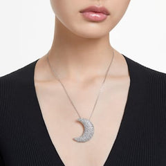 Luna pendant
Moon, White, Rhodium plated