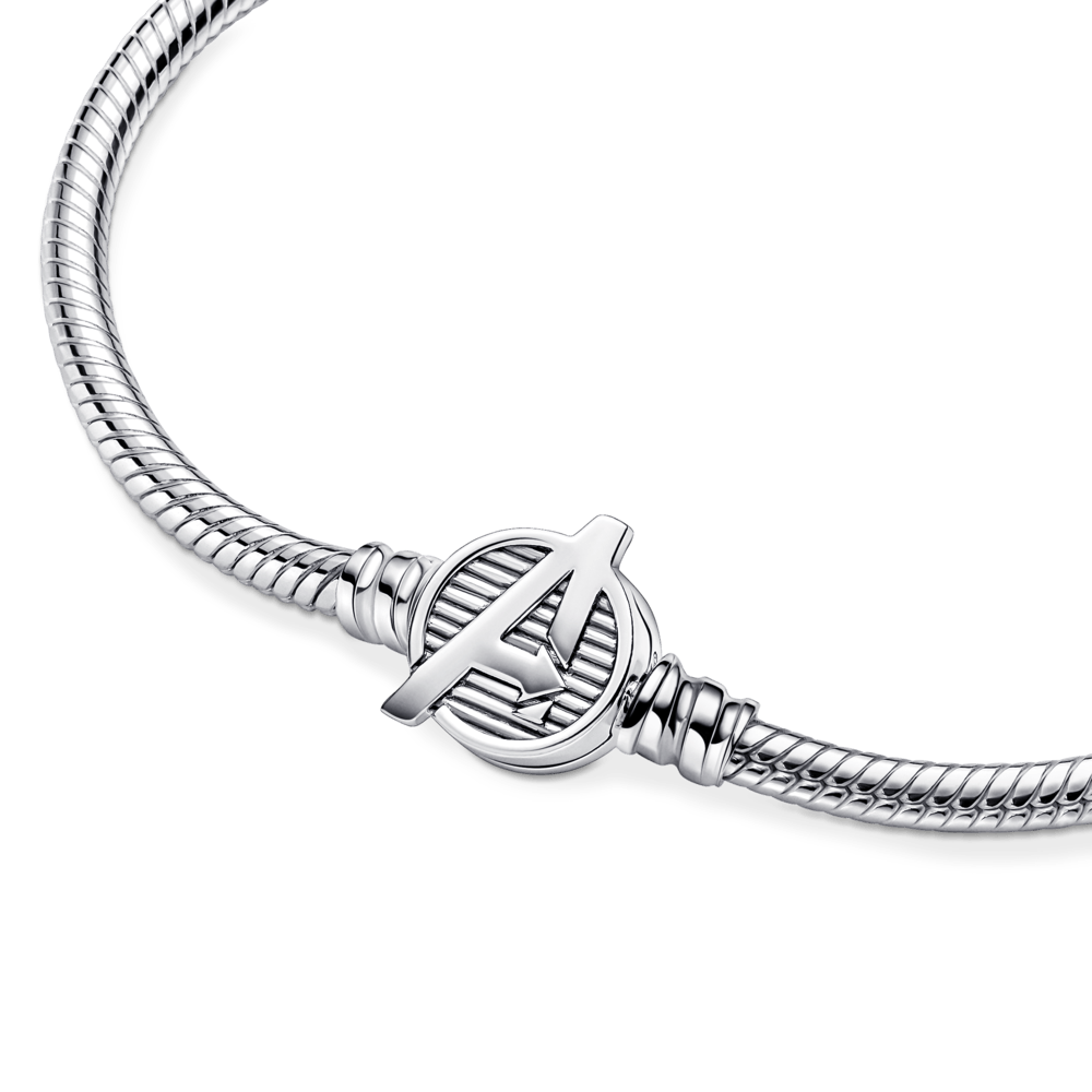 Pandora Moments Marvel's Avengers Logo Schlangenkettenarmband mit Verschluss