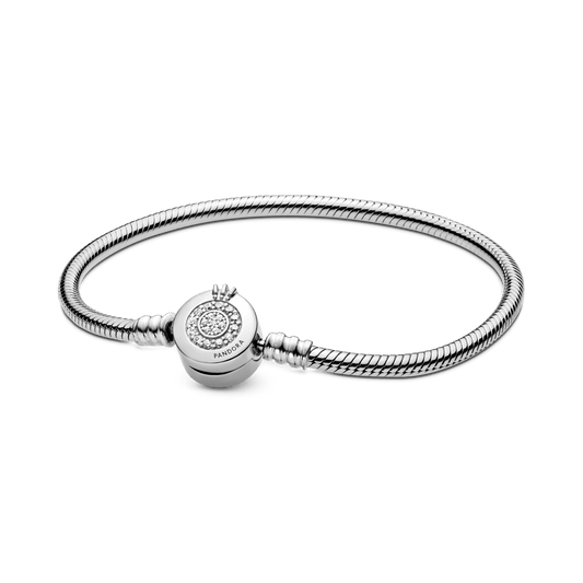 Pandora Moments Sparkling Crown O Schlangenkettenarmband