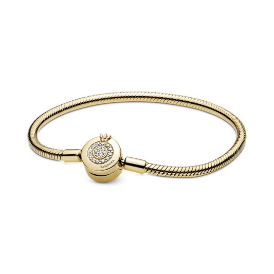 Pandora Moments Shining Crown O Snake Braid Armband