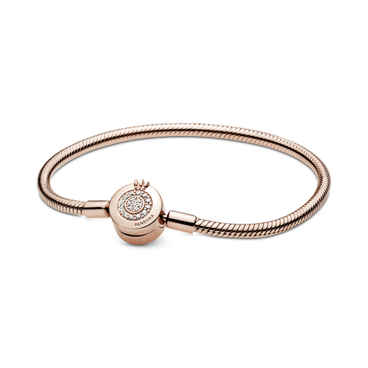 Pandora Moments Shining Crown O Snake Braid Armband